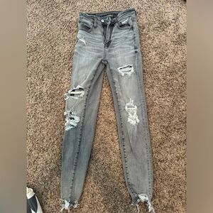 american eagle skinny grey jeans